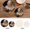 thumbnail image 4 of Wobogo Santa Claus Trivets Potholders Set of 2 Cotton Woven Round Hot Plate Mats for Hot Dishes Bowls Teapots, 4 of 7