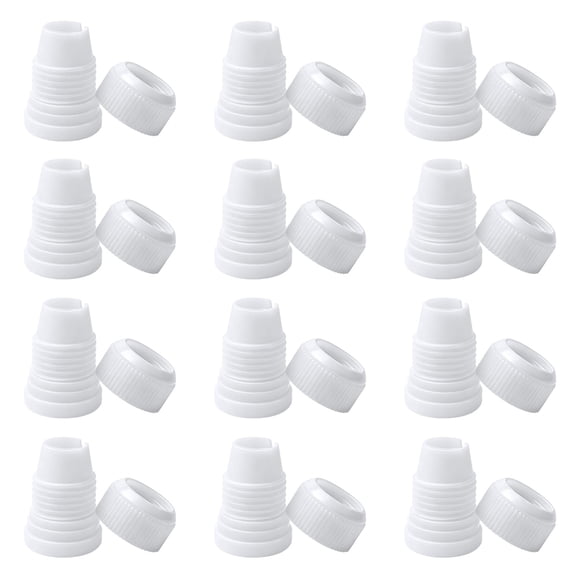 12 Pack Piping Bag Couplers, Standard Plastic Couplers for Piping Tips and Icing Nozzles