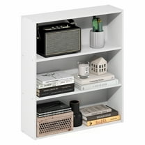 Furinno Basic 3-Tier Open Shelf Bookcase, Bookshelf, Storage Organizer, 7 x 24 x 26, White
