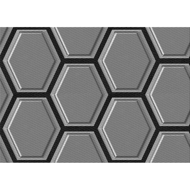 Ahgly Company Machine Washable Indoor Rectangle Transitional Gray Wolf Gray Area Rugs, 3' x 5'