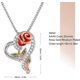 thumbnail image 4 of Collar de rosas para mujer, colgante de corazón de amor 5a, joyería, 4 of 5
