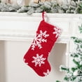 thumbnail image 4 of Anhility Christmas Stockings, 20" x 12" Large Size Red Snowflake Graphic Knitted Hanging Stockings Gifts for Xmas Tree Fireplace Mantle Family Holiday Party Decorations, 4 of 8