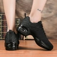 thumbnail image 6 of Women's Jazz Shoes Lace-up Sneakers - Breathable Air Cushion Lady Split Sole Athletic Walking Dance Shoes Platform, 6 of 7