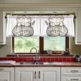 thumbnail image 3 of Yayeee Kitchen Curtains Tier Set of 2 Light Filtering 57"x24" Over Sink Window Panels, Green Cute Cat, 3 of 7