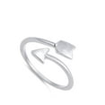 thumbnail image 4 of Open Arrow Love Cupid Promise Ring .925 Sterling Silver Band Jewelry Female Male Unisex Size 10, 4 of 4
