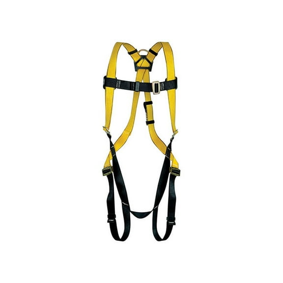 Safety Works Unisex Polyester Adjustable Safety Harness 400 lb. capacity Yellow 1 pc.