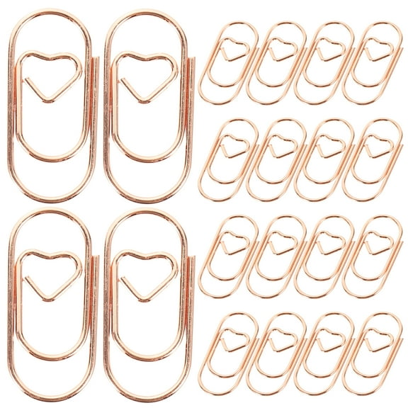 100 Pcs Clear Mini Light Clips Wire Love Letter Folder Document Office