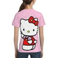 thumbnail image 6 of Hello Kitty T Shirts For Girls Boys, 3d Print Cartoon Graphics T Shirt, Youth Crewneck T-Shirt, Unisex Short Sleeve Top Tees Age 4-16 Years, 6 of 7