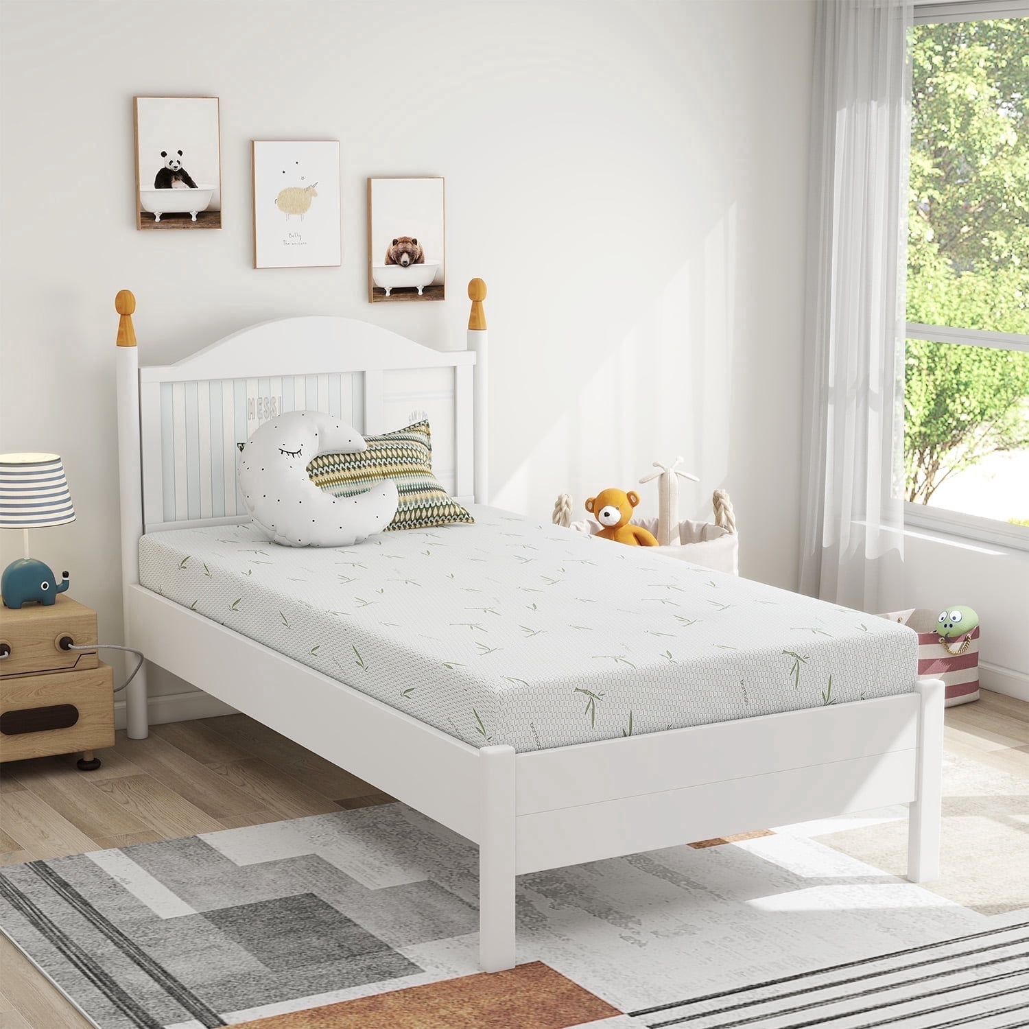 Twin Mattress,Beddle 6 inch Memory Foam Mattress Bed in a Box,Medium Firm with Soft Bamboo Cover