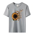 thumbnail image 3 of Women's Short Sleeve T-Shirt WCJM Women's Chiffon T-Shirt Grey Be Kind T Shirts Women Graphic Short Sleeve Summer Tops Loose Casual Teacher, 3 of 3