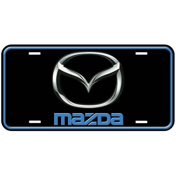 Mazda Black Flat Novelty Car Auto License Plate