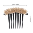 thumbnail image 2 of Unique Bargains 1 Pc Women's Crystal Bud Side Comb for Parties Champagne Plastic, 2 of 4