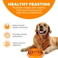 thumbnail image 3 of Outward Hound Fun Feeder Slo Bowl, Large Slow Feeder Dog Bowl, 4 Cups, Orange, 3 of 8