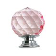 thumbnail image 1 of Poignée en Verre Cristal Poignée Sphérique pour Tiroir Poignée de Meuble à Trou Unique - Rose - 30mm, 1 of 8
