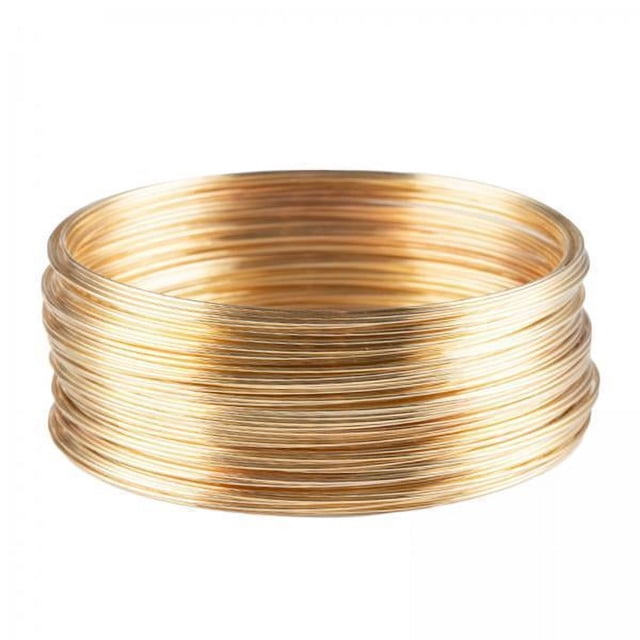 Alambre De Joyería De 4x50 Bucles, Alambre De Memoria Para Fabricación De Joyas, Bricolaje, Para Pulsera, Brazalete, Oro Claro