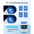 thumbnail image 2 of PDM28 Spa Filter Replaces Aquarest Dream Maker 461273 Hot Tub Filter, 1 Pack, 2 of 7