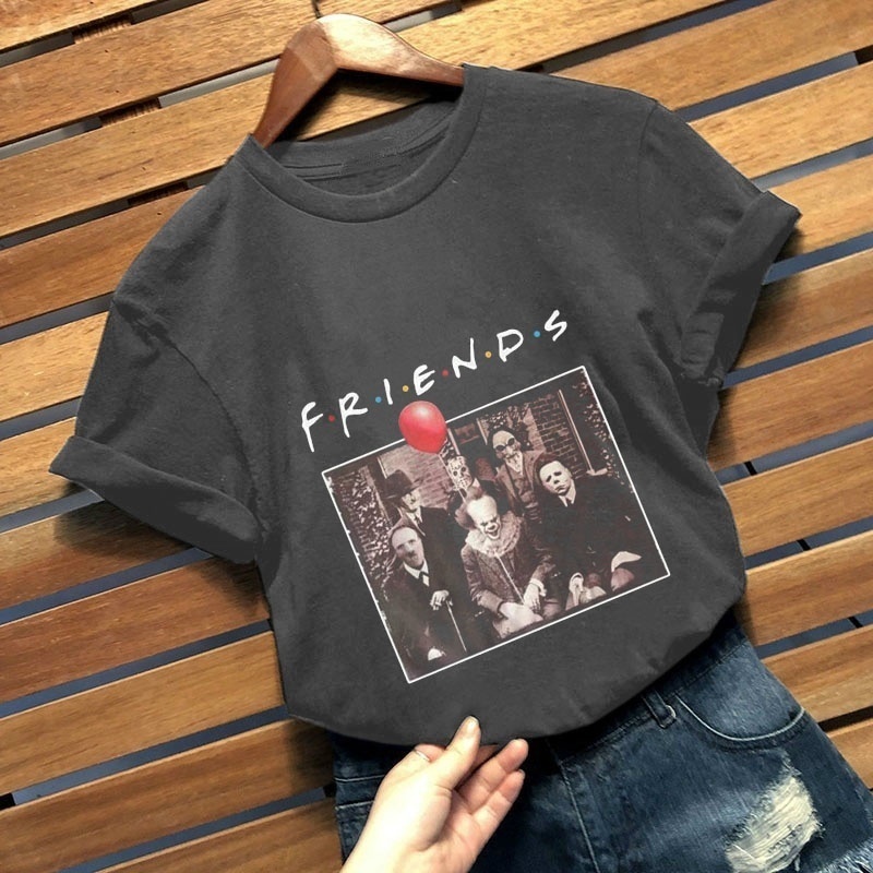 Short Sleeve T-shirt Casual Horror 