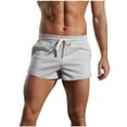 thumbnail image 2 of Men's Casual Elastic Waist Shorts with Pockets, Soft Breathable Fabric for Comfortable Wear, 2 of 6