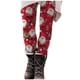 thumbnail image 2 of Puntoco Mujer Moda Casual Navidad Impreso Leggings Ajustados Cintura Alta Pantalones Largos Puntoco Puntoco-6265, 2 of 5