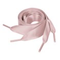 thumbnail image 1 of 2 pares de cordones planos para mujer, zapatillas de deporte, cordones de lona Gris rosado pálido 130cm/51.2", 1 of 4