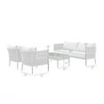 thumbnail image 4 of Safari Aluminum and Rope Outdoor Sofa in Brown with Gray Cushions, 4 of 5