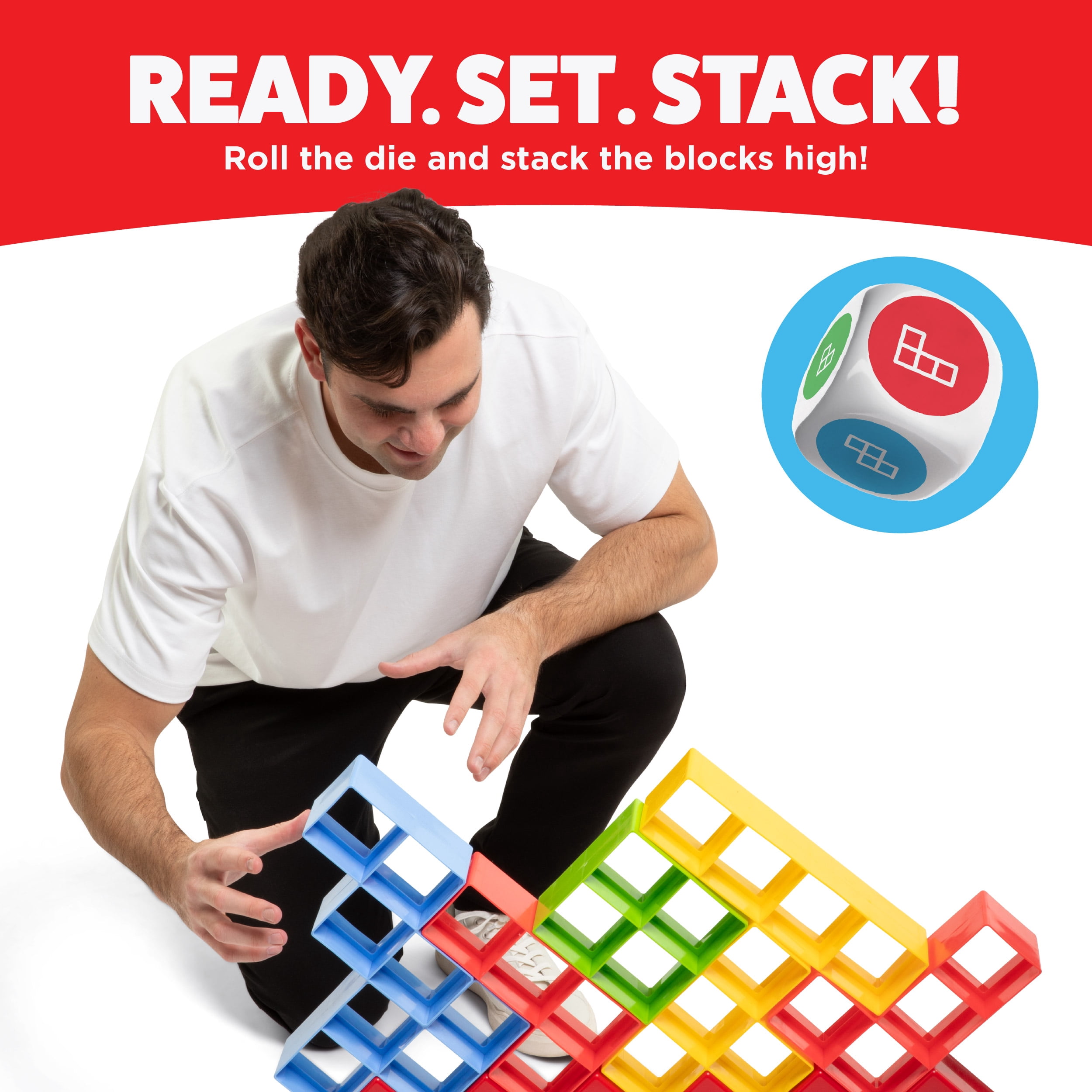 Giant Tower Stack by Relatable, Outdoor Balance Game with Carrying Case for Families