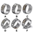 thumbnail image 1 of Anillo abierto ajustable de Plata Yashi con diseño de Pixiu Feng Shui, 1 of 3