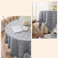 thumbnail image 5 of Unique Bargains Tablecloths with Tassel for Multiple Use Light Gray 35.4"x35.4", 5 of 6