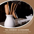 thumbnail image 3 of ifundom Kung Fu Tea Set Accessories White Ceramic and Bamboo for Tea Art, 3 of 6
