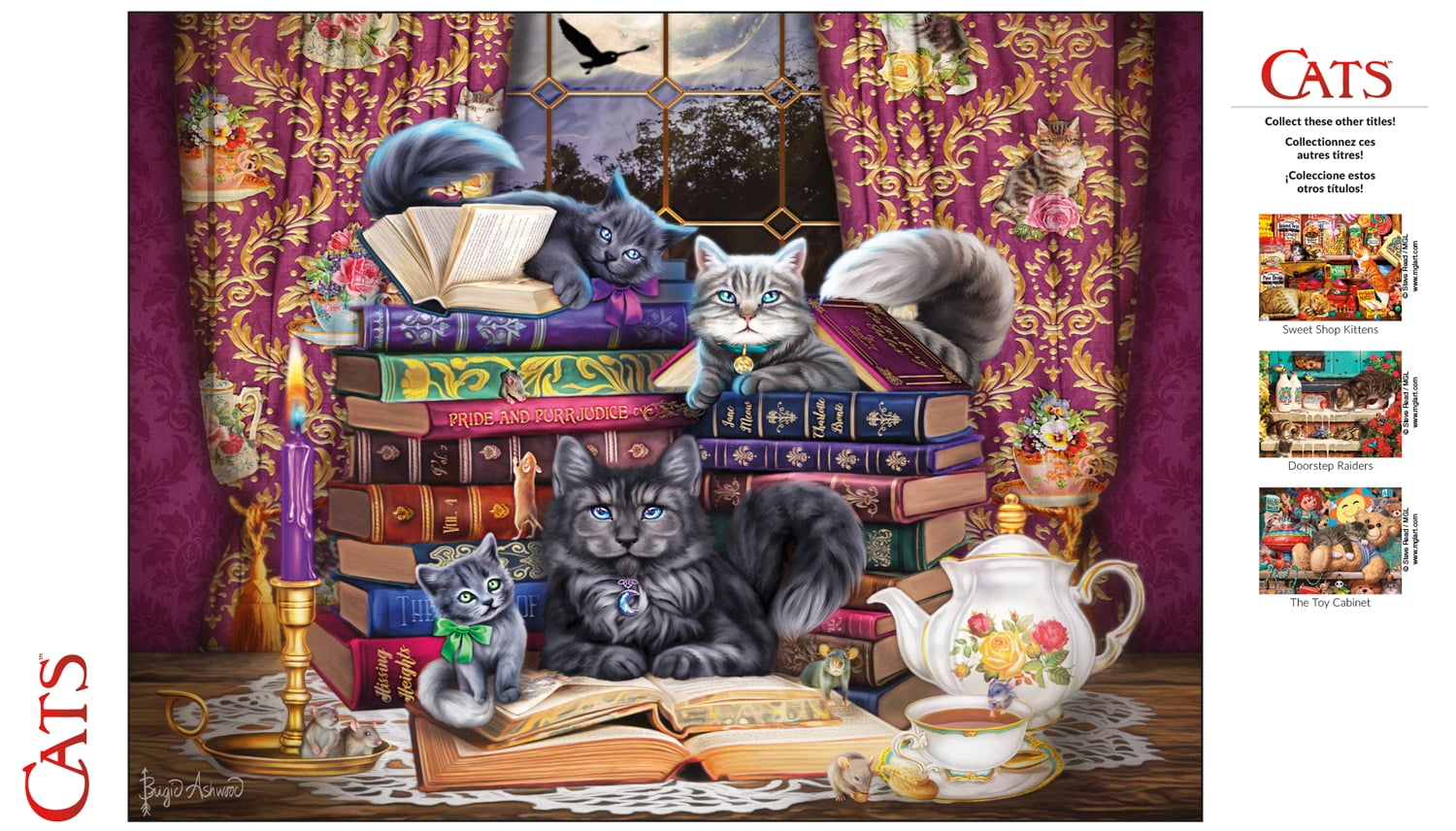 Buffalo Games Cats Series Storytime Cats 750 Piece Jigsaw Puzzle