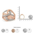 thumbnail image 6 of 10K Rose Gold 1/2 Cttw Round-Cut Diamond Intertwined Multi-Loop Cocktail Ring (I-J Color, I1-I2 Clarity - Size 8, 6 of 8
