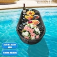thumbnail image 2 of Big OvalFloating Tray for Pool，Floating Pool Tray, Floating Tray - Floating Pool Table, Ideal for Food & Drinks - Floating Table for Pool - Essential Floating Food Tray for Pool Activities(Oval Small), 2 of 6