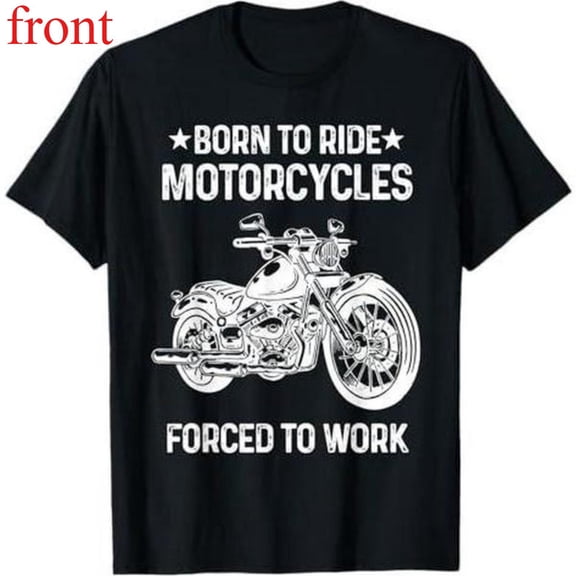 Women's Motorcycle Graphic Comfortable T Shirt Casual Cotton Short Sleeve Round Neck Top Black S-5XL