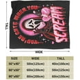 thumbnail image 3 of Halloween Horror Movie Blanket, Ghost-Face Blanket Lightweight & Warm, Ultra-Soft & Comfy Flannel Blanket, Microfiber Fleece Blanket, Anti-Pilling Plush Blanket for Couch, Bed, Sofa, 3 of 6
