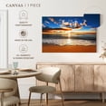 thumbnail image 5 of Elephant Stock Beach Sunrise Scene Wall Art - Horizontal Canvas Wall Art - Living Room Wall Decor - Beach Canvas - Brown And Gray Decor - 39" x 26", 5 of 8