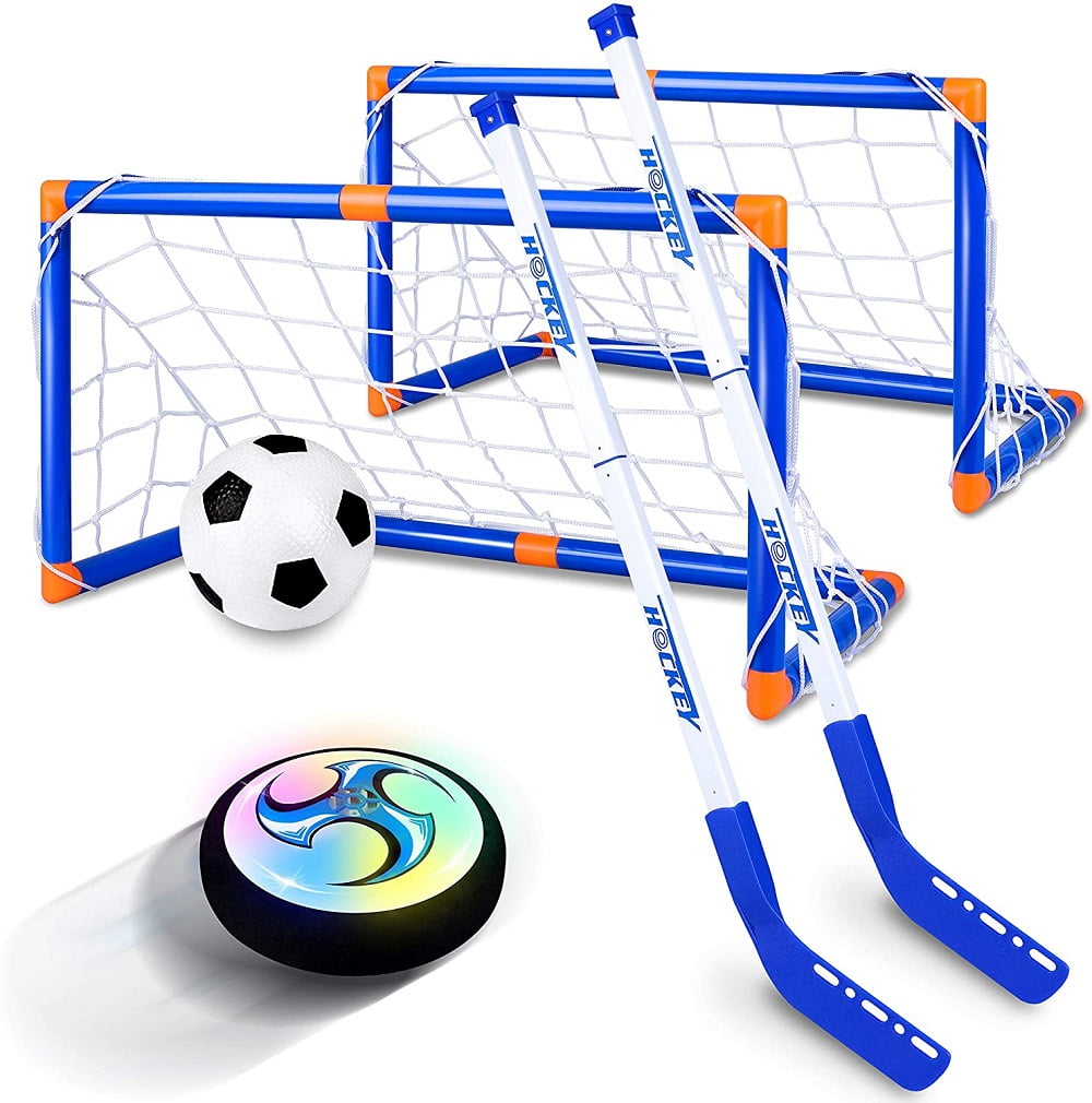 Hover Soccer Ball Set with Goal,Kids Toys Air Soccer Rechargeable Indoor Hockey 
