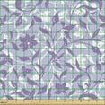thumbnail image 2 of Ambesonne Floral Fabric by the Yard Upholstery, Vintage Flower Leaves Art, 2 Yards, Mauve Pale Ceil Blue, 2 of 5