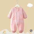 thumbnail image 2 of Busydd Long Sleeve Baby Romper 1-4 Years with Front Zipper and Pockets Fashion Comfy Newborn Infant Boy Girl Clothes Onesie 1 Years, 2 of 7