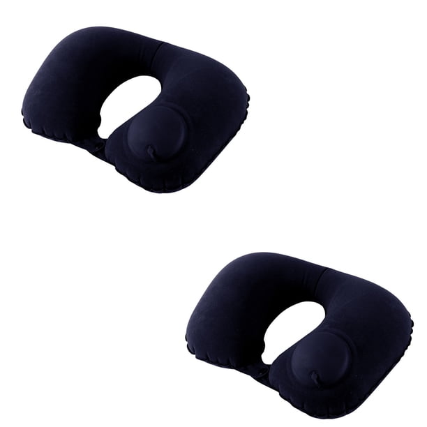 Fundas de almohada, fundas de almohada, fundas de almohada decorativas, 2 piezas, portátil, suave, en forma de U, cojín de viaje para coche, inflable, protección para el cuello, almohadas para el cuel