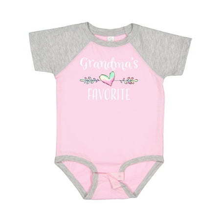 

Inktastic Grandmas Favorite- Heart Grandchild Gift Baby Boy or Baby Girl Bodysuit