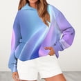 thumbnail image 2 of Bovemsi Sweatshirt for Women Women's Hooded With Gradient Print Fashion Sportswear Long Sleeved Pullover Top Comfort Hoodie, 2 of 4