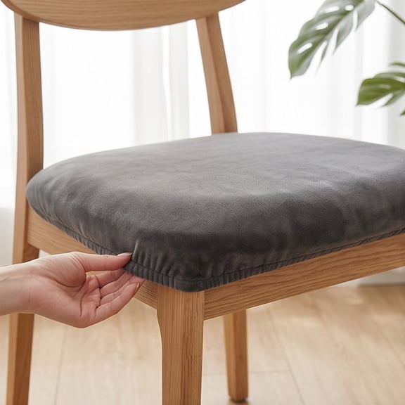 Dongrere Dining Chair Seat Cover Washable Anti-Slip Rectangle Chair Cushion Protector for Kitchen Dining Chairs Use, 18x22 Inch, G