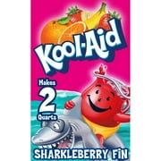 Kool-Aid Unsweetened Sharkleberry Fin Strawberry Orange Punch Artificially Flavored Powdered Soft Drink Mix, 0.16 oz Packet