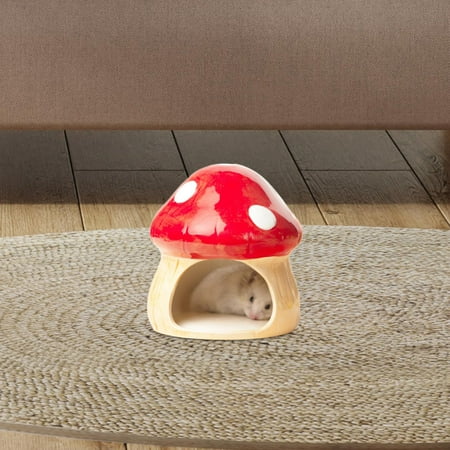 Ceramic Hamster House Hamster Hideout Cute Food Feeding Bowl Shaped for Ferret Dwarf Hamster Small Animals Hedgehog Hamster House L