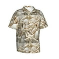 thumbnail image 2 of Easygdp Starfish and Sea Shells Men's Hawaiian Shirts Print Lapel Short Sleeve for Beach, vacation, party, casual occasions - Large, 2 of 9