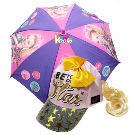Little Accessories Collection - Little Girl's JoJo Siwa Collection Accessory, purple umbrella w/Ponytail Cap Hat