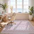 thumbnail image 3 of Design&I 8'x10' Ultra Soft Area Rug, Dorm Delicate Purple Flower Network Traditional Boho Lilac None Fluffy Washable Non Shedding for Bedroom Living Room Under Sectional, 3 of 7