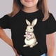 thumbnail image 1 of Blusas y camisas de manga corta con cuello redondo Camiseta estampada de manga corta de Pascua para niños Cuello redondo Manga corta Casual Versátil Para niñas Niños Top de poliéster, 1 of 5