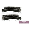 thumbnail image 2 of Glory Furniture Gallant Faux Leather Sectional in Black, 2 of 6
