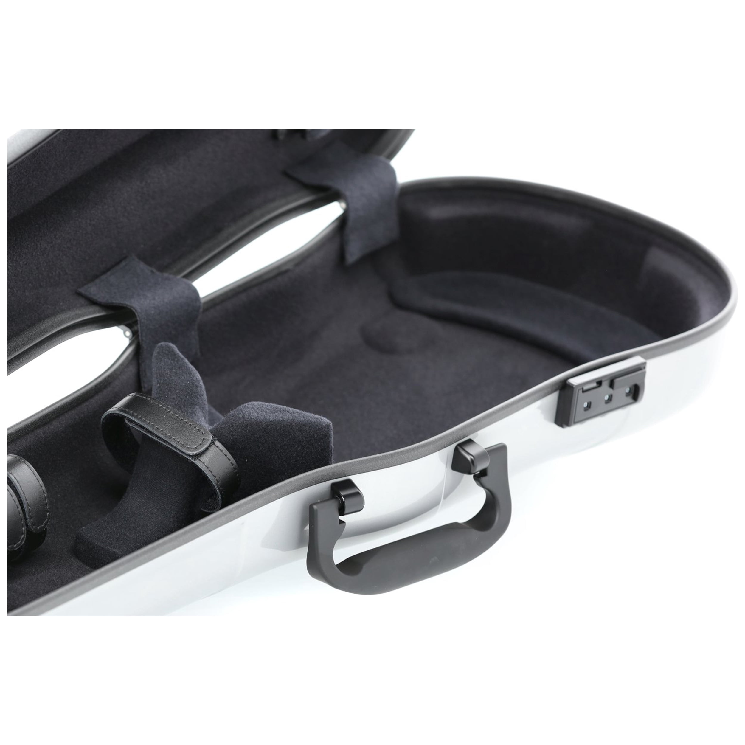 GEWA Violin Case, Air 1.7, Shaped, 4/4, Metallic Silver/Black, High Gloss